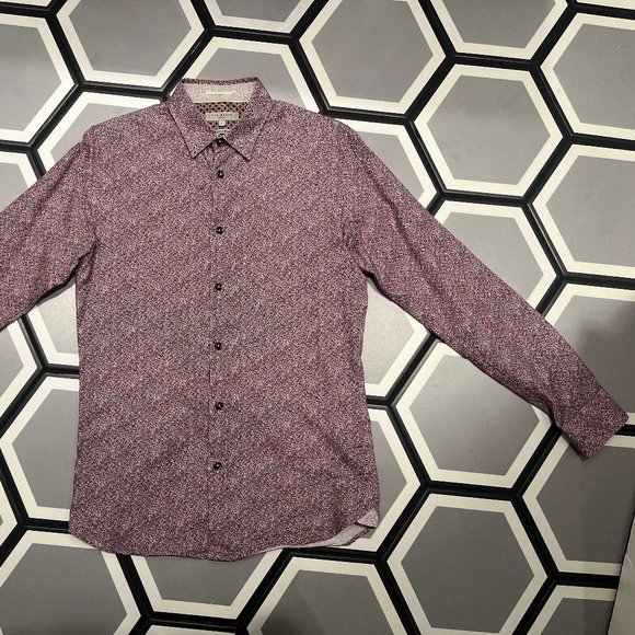 Ted Baker Floral Pattern Shirt Size 2 - Picture 6 of 6